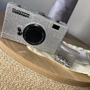 Sparkling Silver Camera Bag